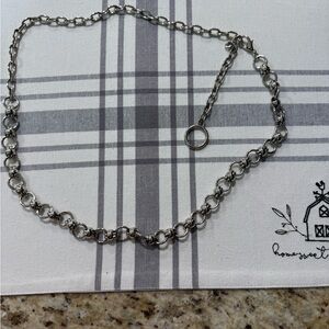 Silver Metal Chain Belt S/M Adjustable